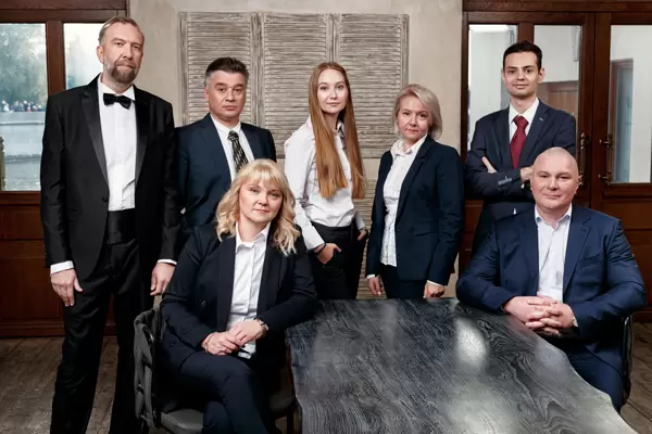 Съемка группового портрета сотрудников компании в Москве